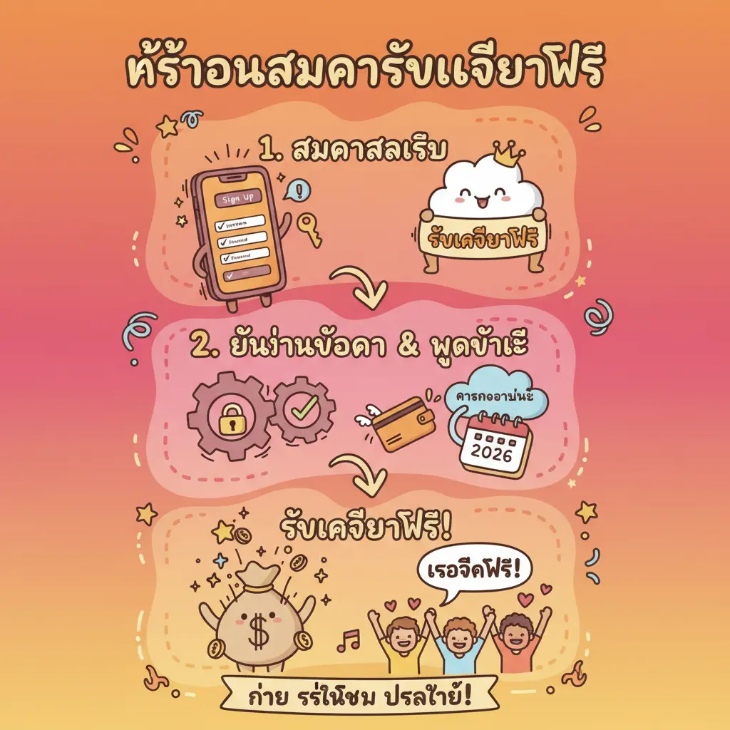 สมัครรับเครดิตฟรี - บัญชีผู้ใช้