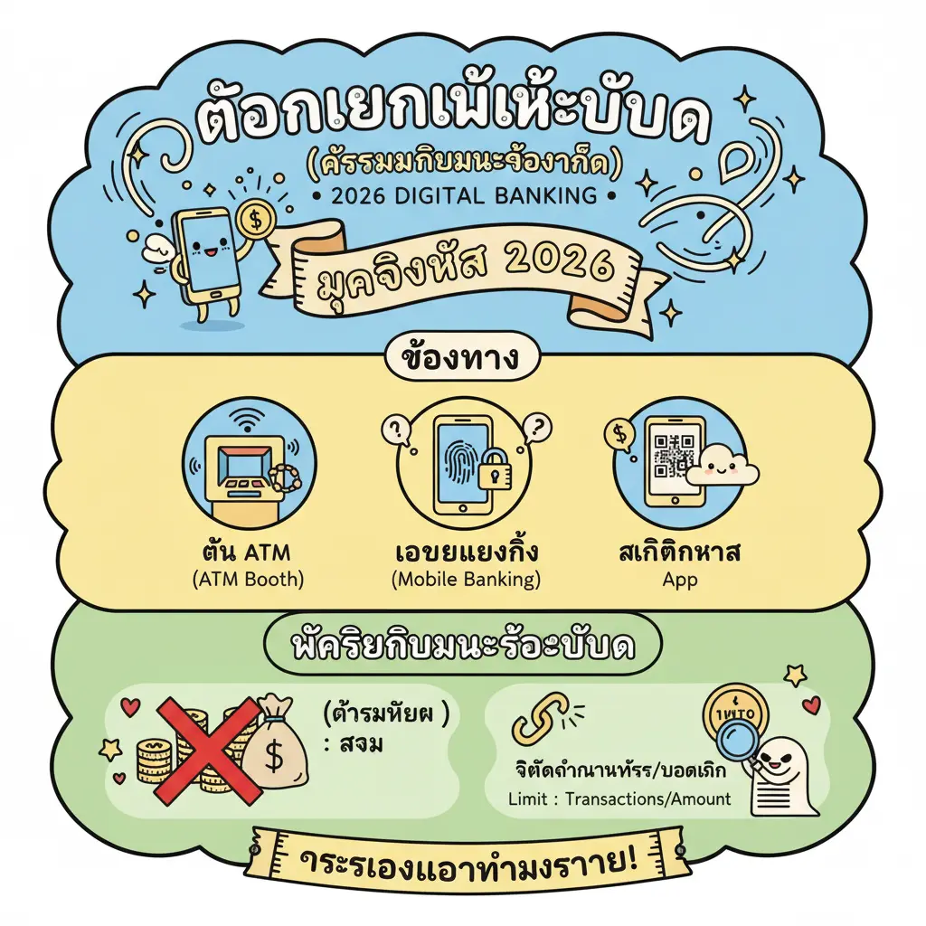 ถอนเงิน - ถอนเงินไม่ใช้บัตร