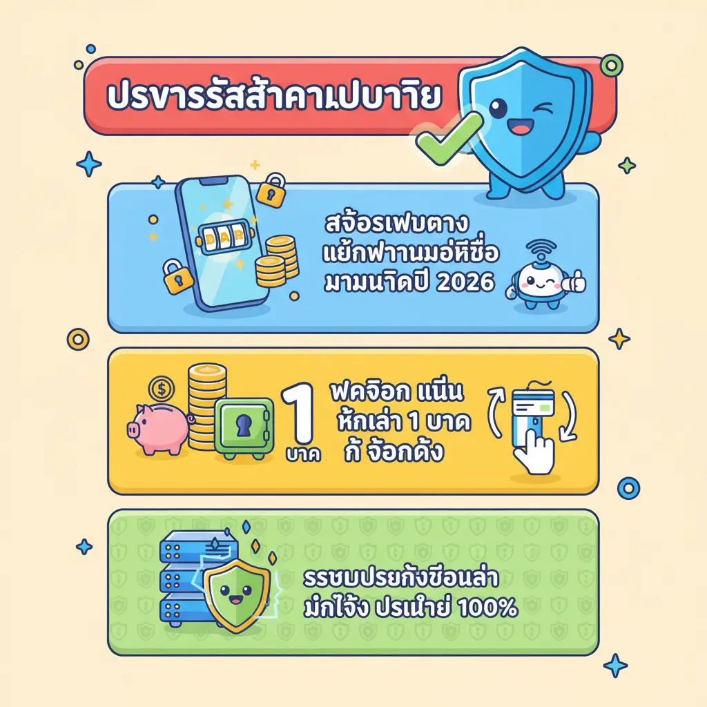เว็บตรง สล็อต ฝากถอน ไม่มี ขั้นต่ำ 1 บาท ก็ ถอนได้ - บริการรักษาความปลอดภัย
